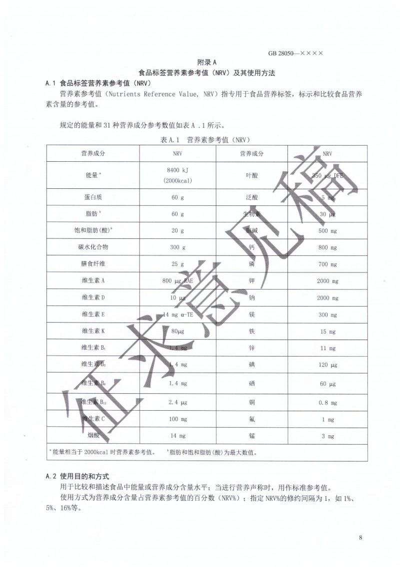 GB 28050 行業征求意見稿.PDF0009